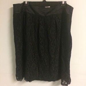 Worthington Black lace skirt